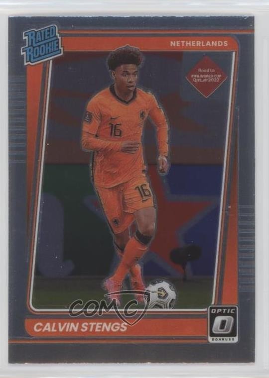 2021-22 Panini Donruss Road to Qatar Rated Rookie Optic Calvin Stengs #186 0yr2
