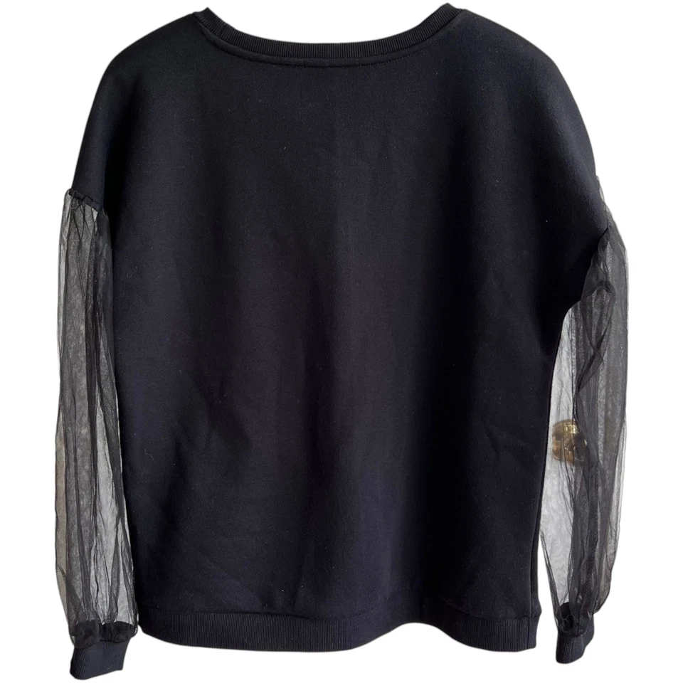 INC International Concepts Womens Illusion Sweatshirt Black Size Medium Witchy - Image 2 of 4