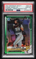 2021 Bowman Draft Chrome Green Refractor 57/99 Lonnie White Jr PSA 10 0z8w