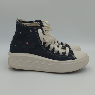 Converse Chuck Taylor All Stars Move Hi Top Floral Women's 10.5 Black Platform