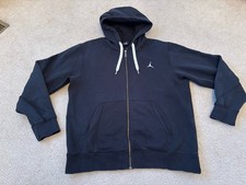 Jordan Brand Heavyweight Full Zip Hooded Sweatshirt Large Black