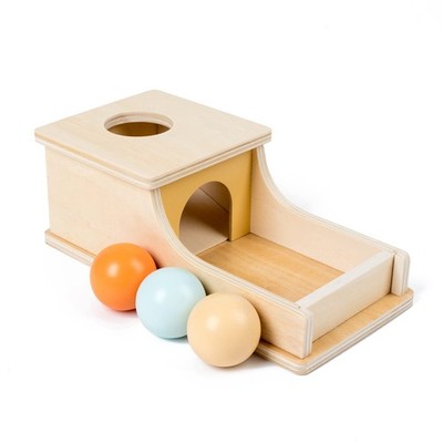 Montessori Toys for Babies 6-12 Months Object Permanence Box Wooden Ball Drop...