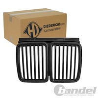 Diederichs Sport Grill KÜHlergrill Nieren Schwarz GlÄNzend Passend FüR BMW E30