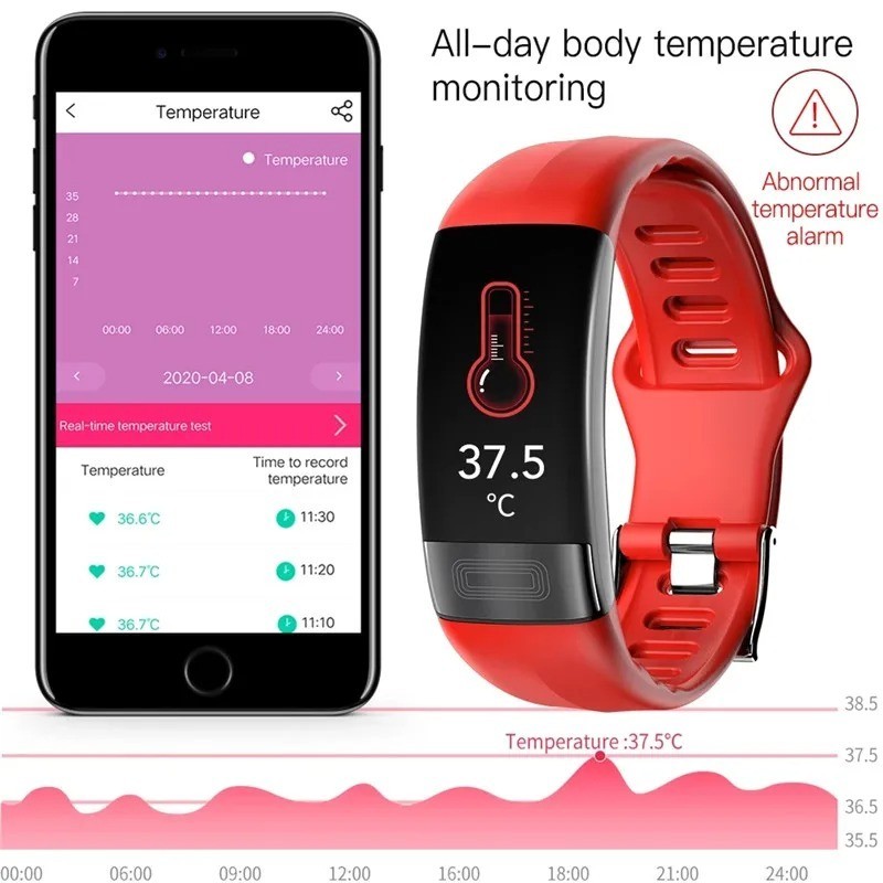 Smart Bracelet Tracker per Donna/Uomo ECG+PPG Salute Sport Smart Watch Fitness foto 3