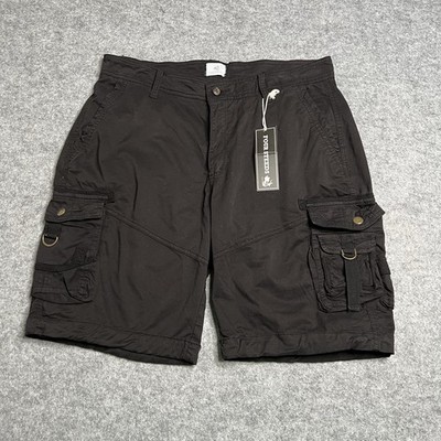 Four Steeds Womens Twill 9.5  Cargo Utility Shorts Black Size 14