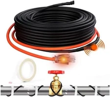 Self Regulating Pipe Heating Cable 100' 120V 3W/Ft Overheat & Freeze Protection
