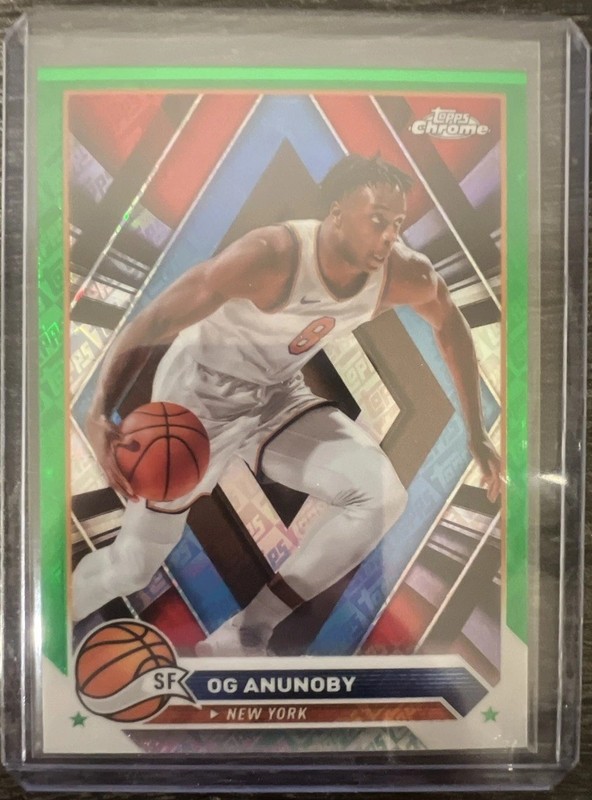 2023-24 Topps Chrome - OG Anunoby #123 Green Topps Refractor
