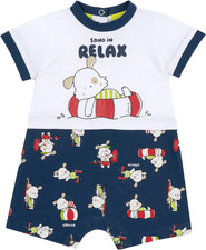 , Tutina Neonato a Maniche Corte, Pagliaccetto Neonato Con Comoda Apertura Con B