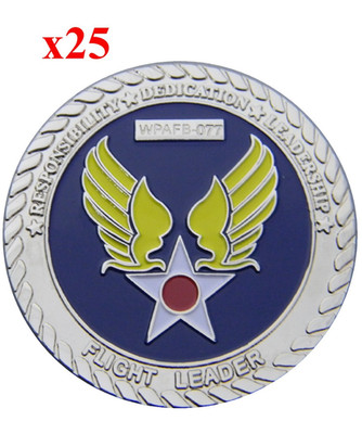 (25 PCS) AIR FORCE BASE HONOR GUARD FLIGHT LEADER CHALLENGE COIN LIMITED EDITION