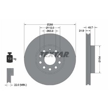 2x Bremsscheibe vorne für Ford Tourneo Transit SKN | 26242063