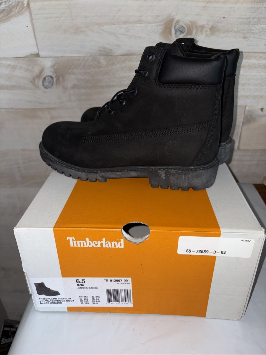 Timberland 6インチ プレミアム ブーツ ブラック 24cm Timberland Premium 6 In Waterproof Boot TB012909 - Black Nubuck