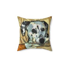 Dalmatian 'Spots of Picasso' Spun Polyester Throw Pillow