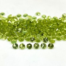 100 pezzi peridoto naturale 3 mm taglio tondo sfusi pietre preziose non trattate