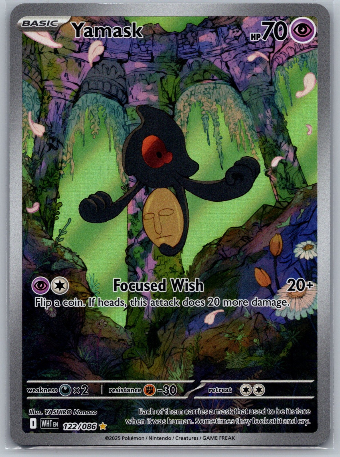 Yamask 122/086 - IR - NM - White Flare - Pokemon TCG