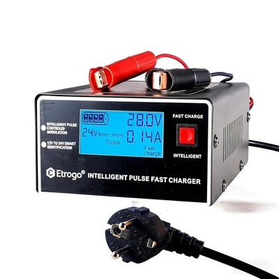 Intelligentes Ladegerät 12V 24V 10A LCD Display 5 Stufen KFZ Boot Wohnmobil AGM