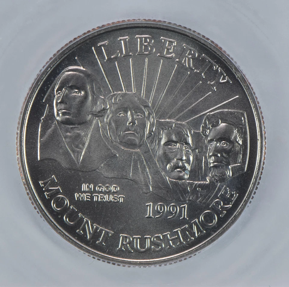 1991-D Mount Rushmore Commemorative Half Dollar MS70 ICG *8168 - Image 3 of 4