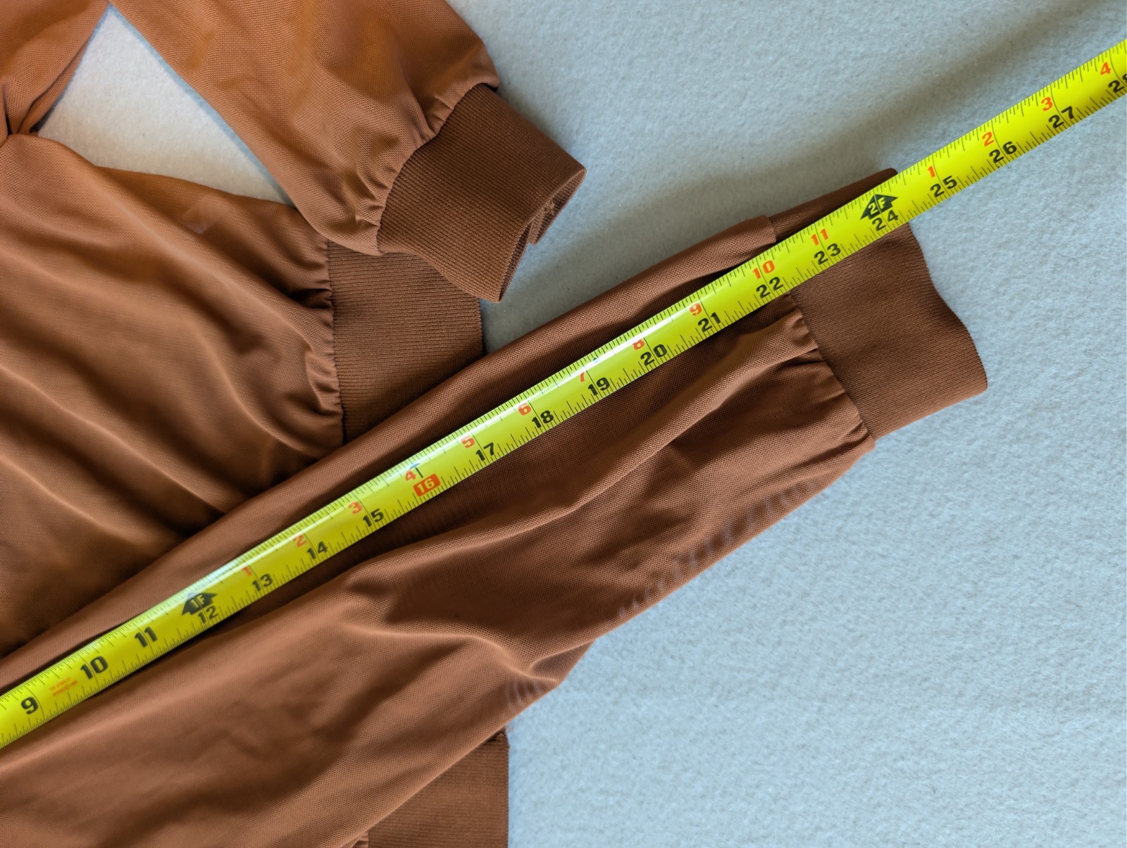 Brown Neutral Mesh Zip Up Cropped Jacket Yoga Bomber Gym Street Style image 10