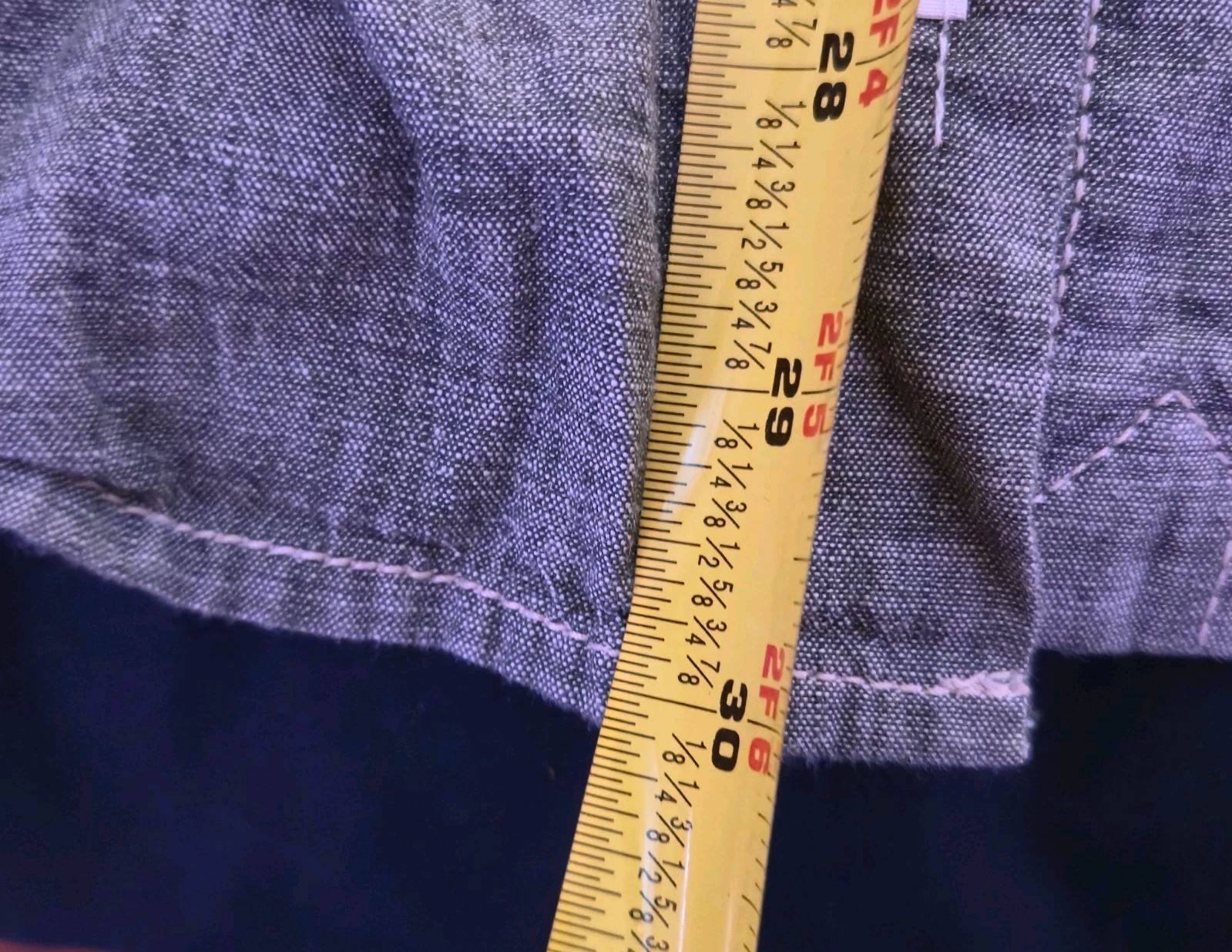 ​Lucky Brand Dungarees Shirt Men's XL Gray Chambray Gene Montesano Workwear image 8