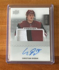 2016-17 Upper Deck Premier Jersey Autograph #67 Christian Dvorak /299 RC