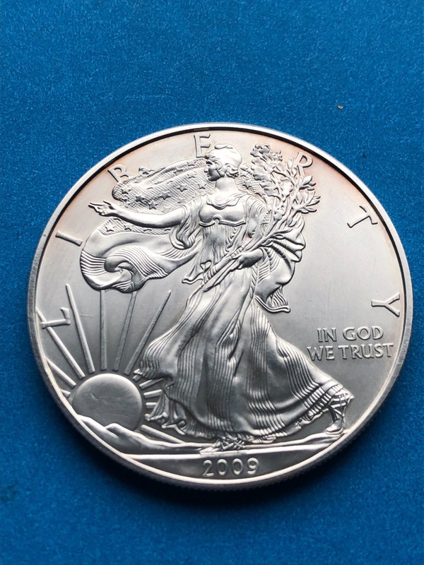 2009 AM  EAGLE   1 oz - .999  Silver,   Near UNC,   (M2037)