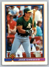 1991 Bowman Jose Canseco Silver Slugger Oakland Athletics #372
