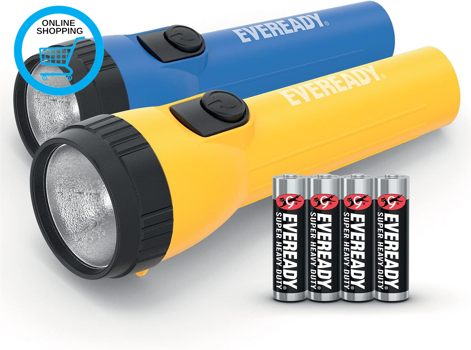LED Torch (2 Pack), Super Bright Flashlight for Outdoors, Camping and Gifts (Bat