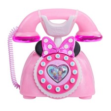 Just Play Disney Junior Minnie Mouse Ring Me Rotary Style Phone 21.59, Pink 