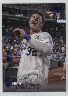 2023 Topps Stadium Club Purple Foil 23/75 Nick Pratto #62 Rookie RC he0