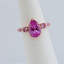 Bomb Party Rbp7188 Ring Sz 7 Just Because Pink Corundum On Rose Gold Bomb Party Rbp7188 Ring Sz 7 Just Because Pink Corundum On Rose Gold