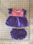 cabbage patch Kids Doll Clothes Purple Dress + Panties  2005