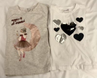 Coccodrillo Girls Size 104 ( US 4)  Lot Of Two (2) Long Sleeve Tops BOUTIQUE