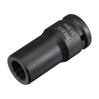 "3/4\" Antrieb,19Mm,12-Punkt,Tiefer Schlagschrauber-SteckschlüSsel,Cr-Mo-Stahl"