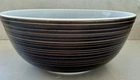 VTG PYREX Terra Brown Mixing Bowl Gold Stripe Pattern Nesting Bowl #404