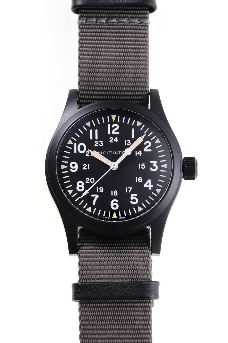 Hamilton Khaki Field Mechanical Watch Mens Hand Wound H69409930 SS PVD image 2