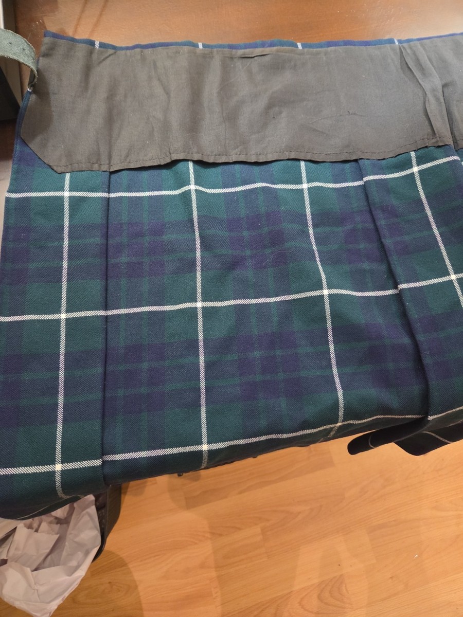 J. Higgins LTD Modern Douglas Hunting Kilt Blue Green, 35-37" waist, 26" length View 3