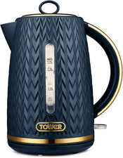 Tower T10052MNB Empire 1.7 Litre Kettle with Rapid Boil, Removable Filter, 3000W