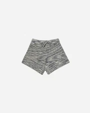 Rylee + Cru Knit Shorts Heathered Slate Girls Size 6-7 Years Comfortable Bottoms