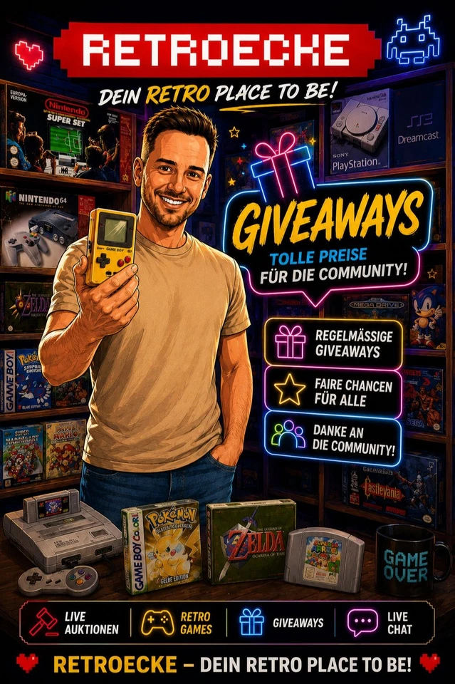 Retro(ECKE) Games Live Stream für Sammler und Zocker!