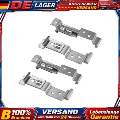 4PCS Kfz Kennzeichenhalter Spannhalter Edelstahl Vorne Hinten Universal Gearzaar
