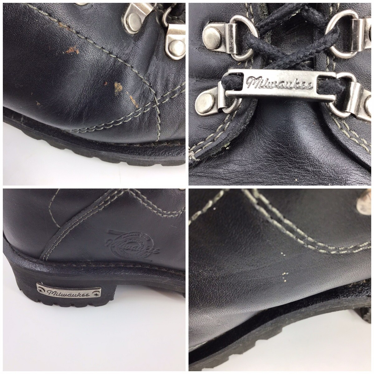 Milwaukee Mens Size 9 D Jackhammer Leather Motorcycle Boots MB434 Org $155 Milwaukee Mens Size 9 D Jackhammer Leather Motorcycle Boots  main image 2