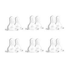 Dr. Brown  s Natural Flow Level 2,3 Narrow Silicone Nipples Medium-Fast Flow 12pk