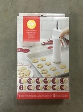 WILTON Cookie Press Box Set Spritz Cookie 12 Discs Complete Baking Cooking