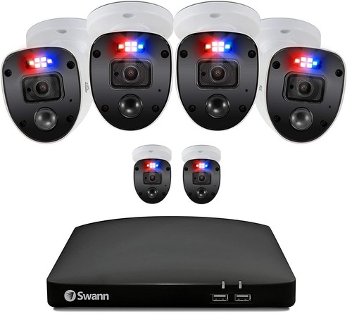Kit telecamera a circuito chiuso Swann DVR 4680 4 8 16 canali HD 1080SL rilevamento movimento termico PIR - Foto 20 di 31