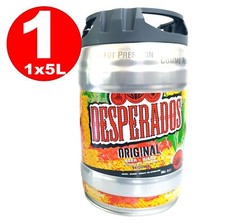 Desperados Bier mit Tequila Partyfass 5 Liter Fass inkl. Zapfhahn 5,9% vol.