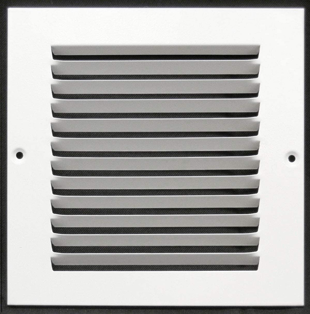 6 x 6" White Air Return Vent Cover Duct Size Grille Steel