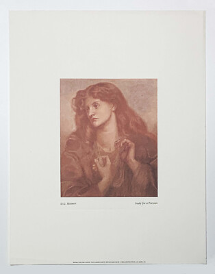 Studie für ein Porträt, von Dante Gabriel Rossetti, Reproduktionsdruck