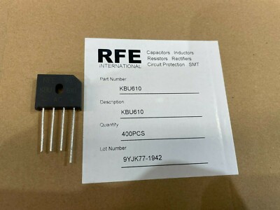 5-PCS RFE KBU610 Bridge Rectifier 1000V 6A 