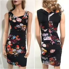🆓US🛃  FW2012 Dolce&Gabbana floral printed ruched silk Dress IT 38-40