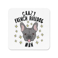 VerrüCkte FranzöSische Bulldoge Mann Stars KüHlschrankmagnet - Lustig Hund Welpe