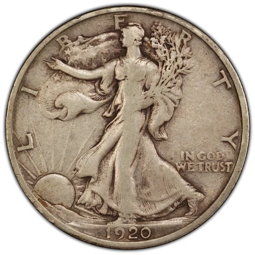 1920-D 50C Walking Liberty PCGS VF30